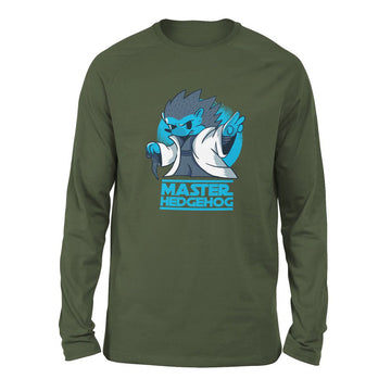 Master Hedgehog Men/Unisex Drop Shoulder Sweatshirt in Military Green color